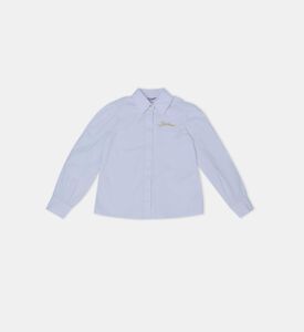 قميص بوبلين مطرز بلوغو