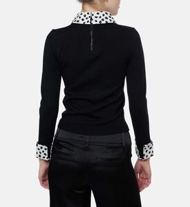 Alice and Olivia Porla Textured Collar Sweater, Model View