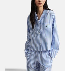 Polo by Ralph Lauren Stripe Pattern Button Closure Pajama Set, Model View