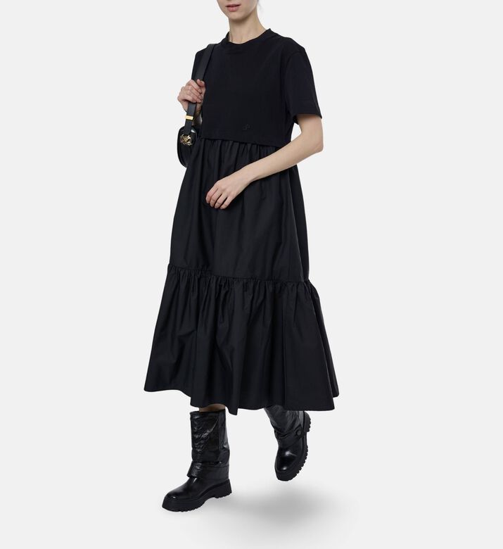 Patou Mixed-media Midi Dress, Model View