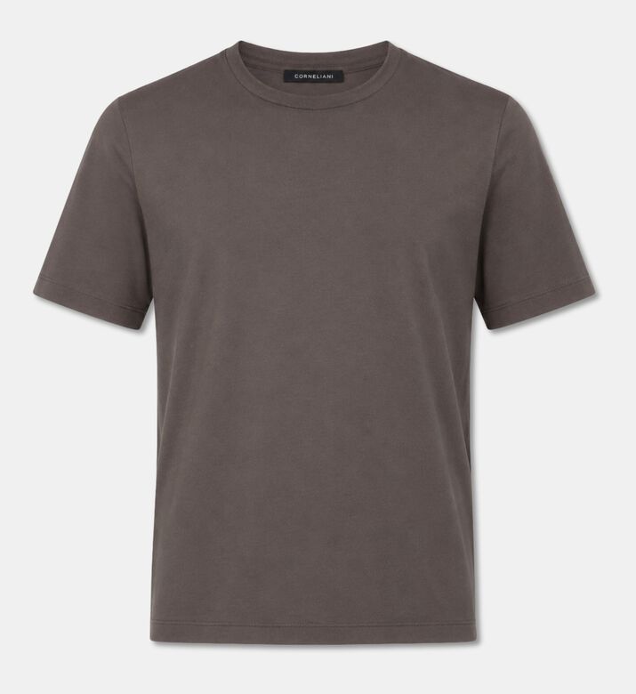 Corneliani Classic Crewneck T-shirt, Brown, 54, Packshot View