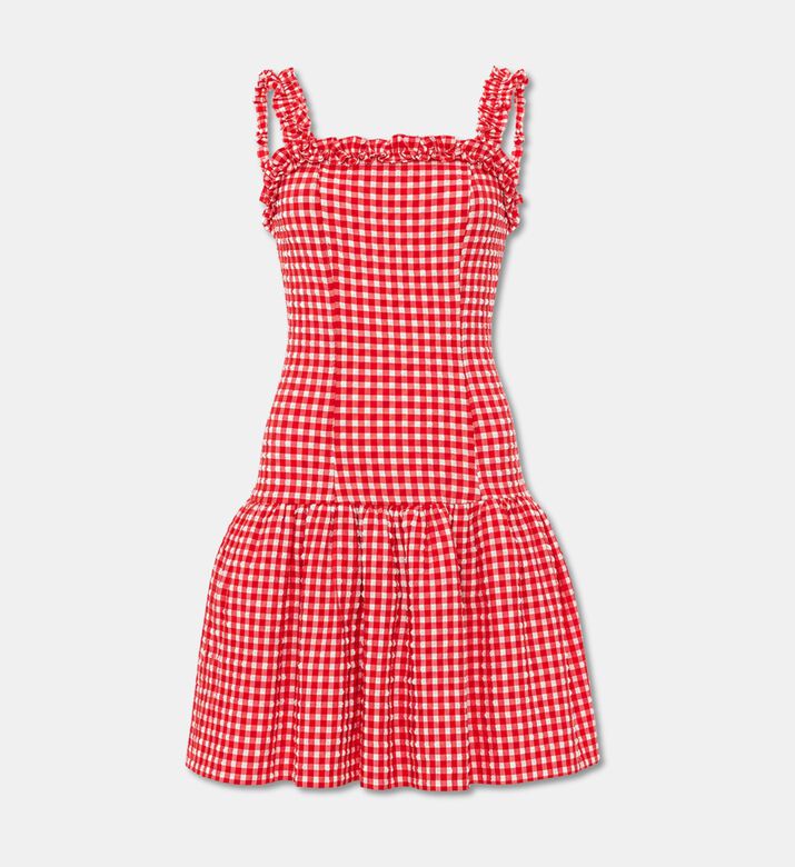 Ganni Seersucker Straps Dress, Packshot View