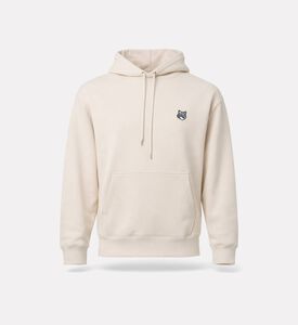 Maison Kitsune Contrasting Embroidered Patch Drawstring Hoodie, Packshot View