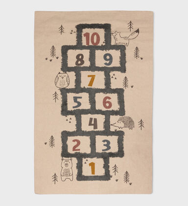 Cotton Step-print Floor Rug