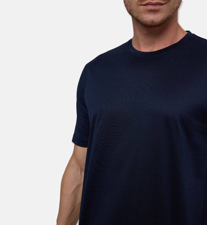 Corneliani Cotton Jersey T-shirt, Navy, 56, Model View