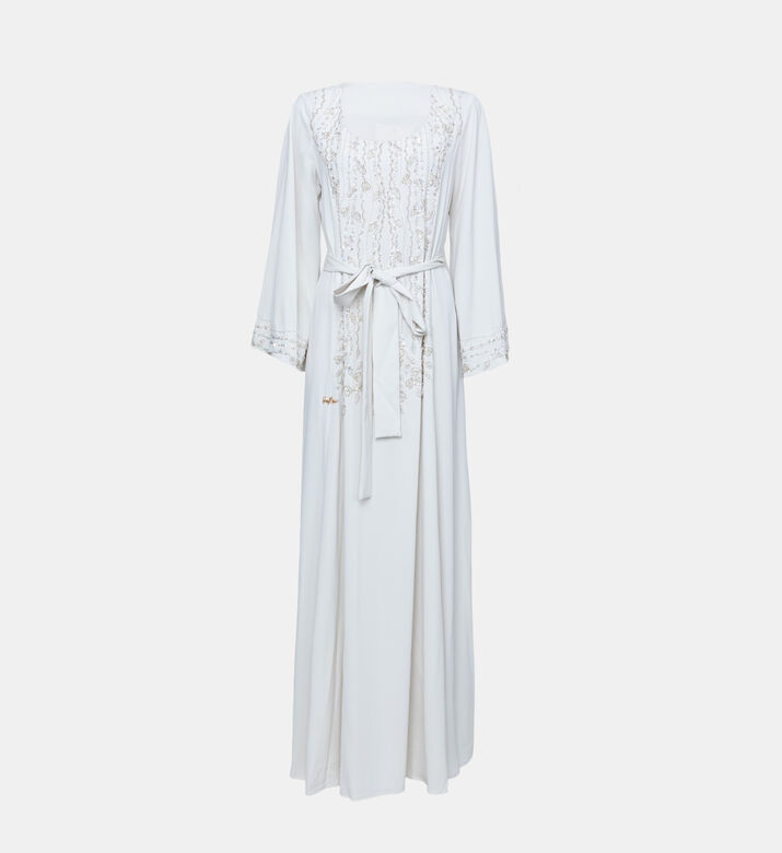 Long Wide Sleeve Flared Dress