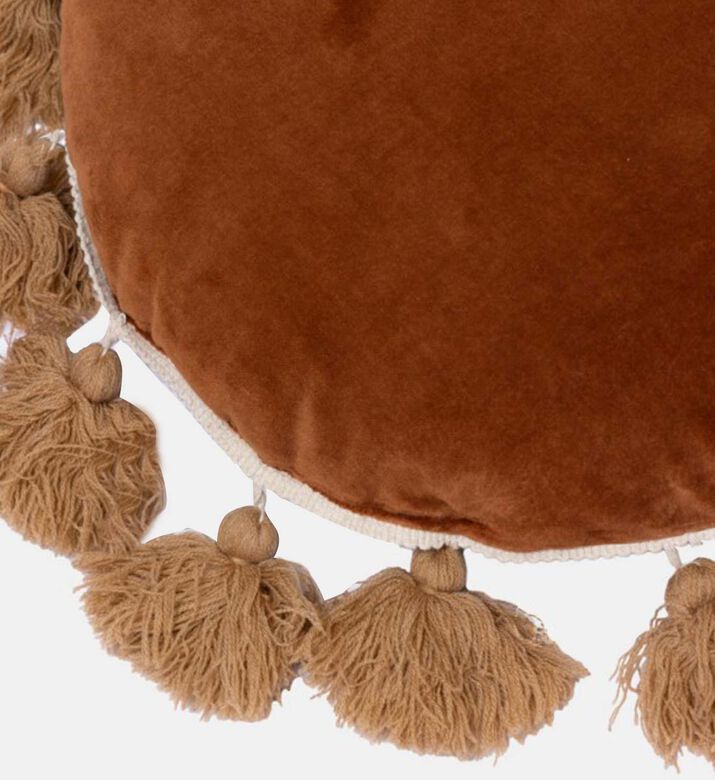 وسادة قطنية مستديرة بشراشيب من هومي