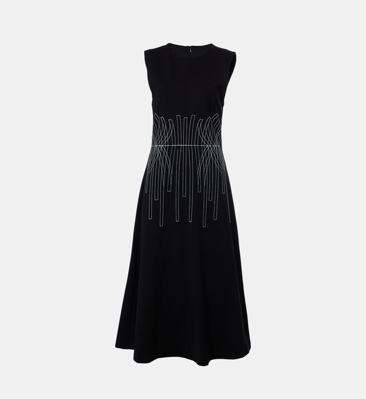 Embroidered Sleeveless Dress