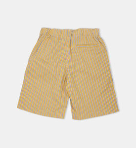 Striped Canvas Bermuda Shorts