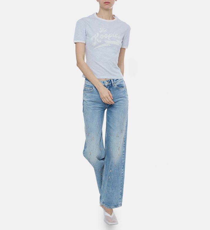 Graphic Logo-print Ringer Trim Short-sleeve T-shirt