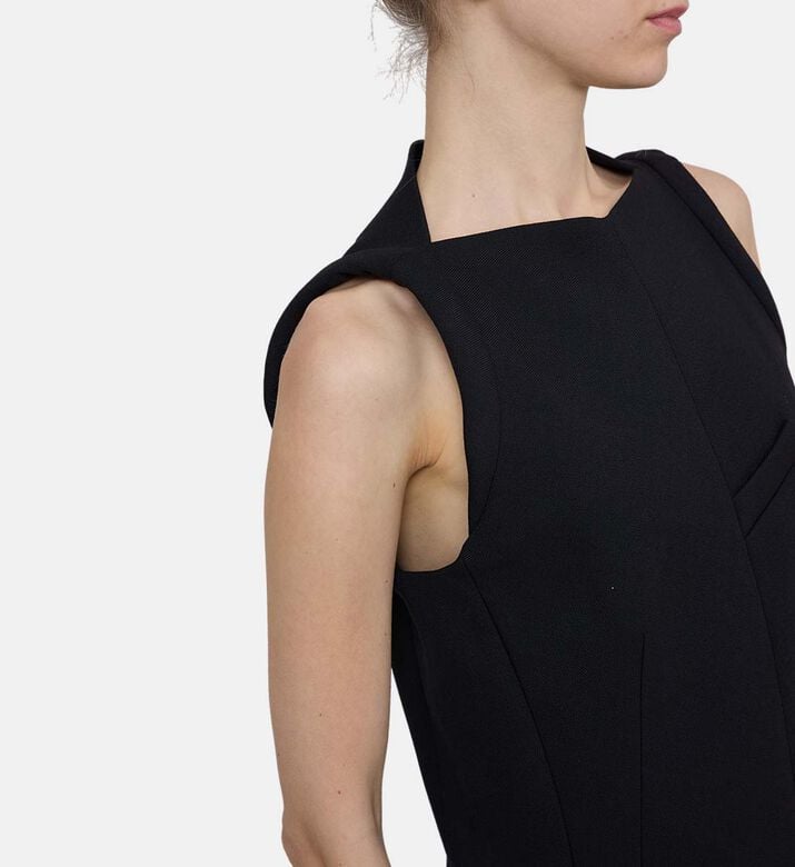 High Neck Structured A-line Dress High Neck Structured A-line Dress
