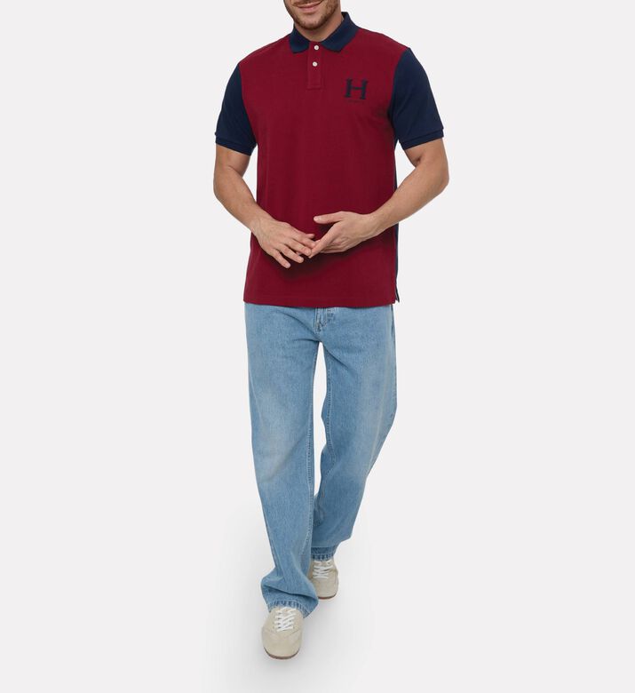 Hackett London Heritage Two-tone Short-sleeve Polo, Model View