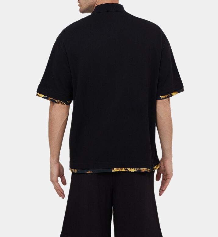 قميص بولو مطبوع بألوان مائية