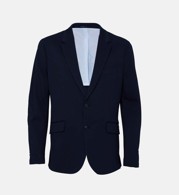 Pique Cotton Two-buttons Blazer