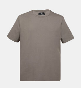 تيشيرت قطن بأكمام مطوية