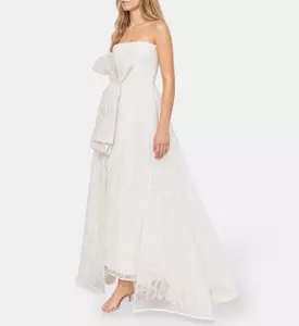 L Atelier Du Luxe Couture Lace High-low Gown, Model View