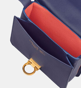 Camille Fournet Signature Calf Leather Pleated Bag, Indigo, Packshot View