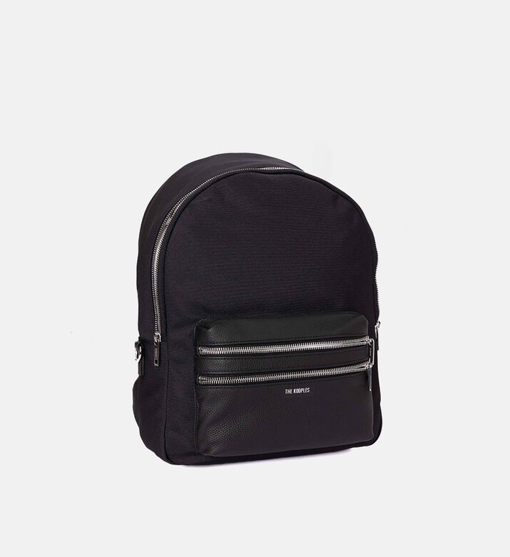 The Kooples Logo-detail Canvas Backpack, Packshot View