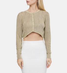 Metallic Cropped Cardigan Metallic Cropped Cardigan