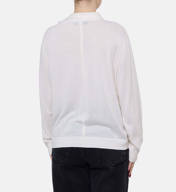 Beatrice B Knot Closure Long-sleeve Blouse, Model View Beatrice B Knot Closure Long-sleeve Blouse, Model View