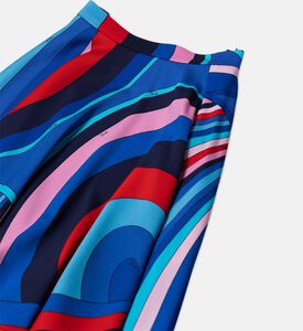 تنورة عالية الخصر بطبعة