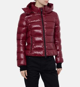 Save the Duck Snap Button Closure Padded Jacket, Red-wine, S, Model View