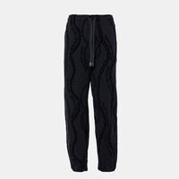 Chain Couture Velvet Print Trousers