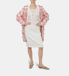 بلوزة بأكمام طويلة بتقليمات تويد