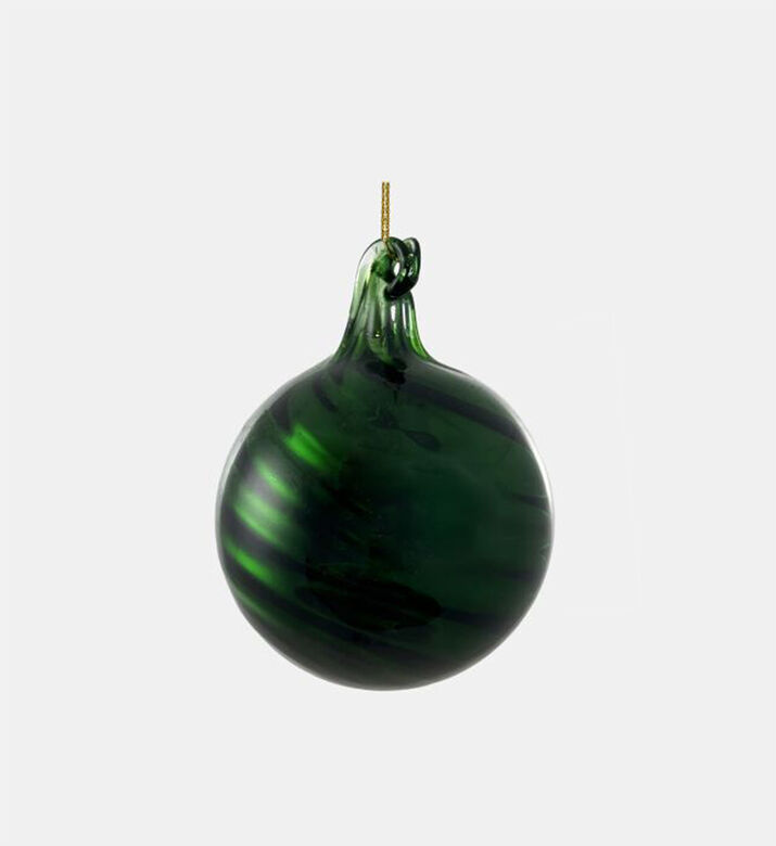Shishi Glass Lined Ornament, Green, Packshot View