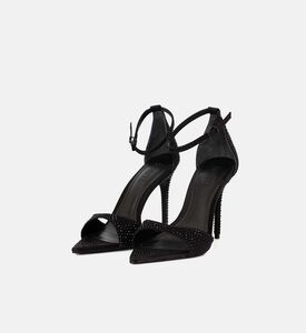 Rhinestone Embellished Stiletto Sandals