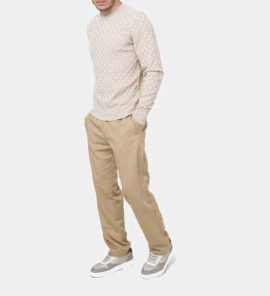 Knitted Wool Cotton Blend Sweatshirt