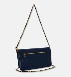 Zadig et Voltaire Rock Grained Leather Clutch, Blue, Packshot View