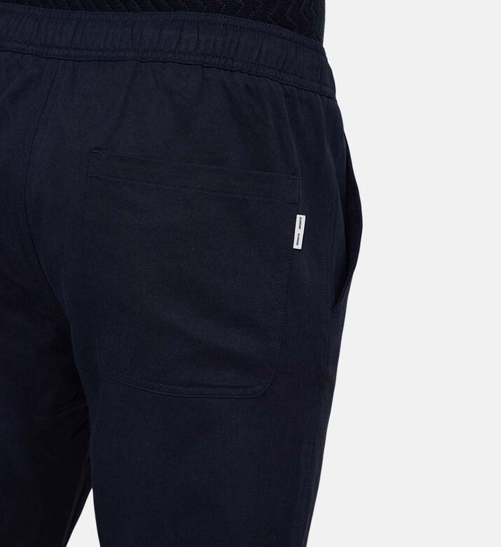 بنطال واسع الساقين بحزام مطاطي