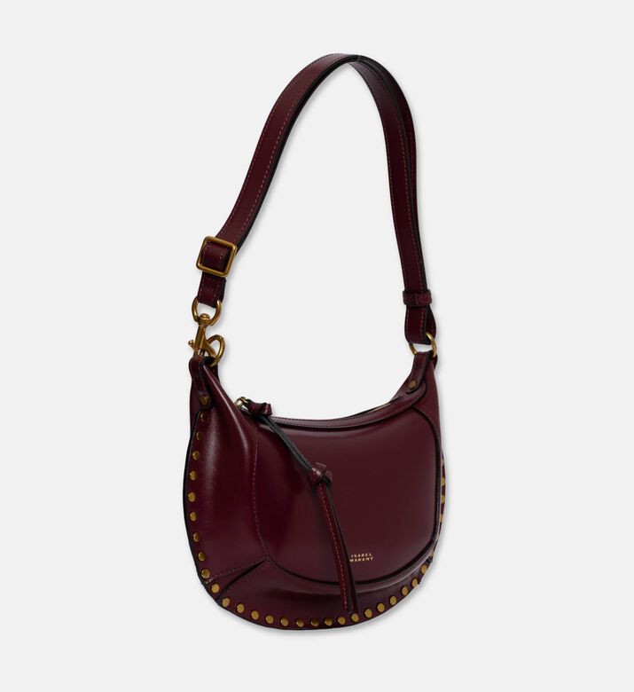 Isabel Marant Oskan Moon Leather Shoulder Bag, Burgundy, Packshot View