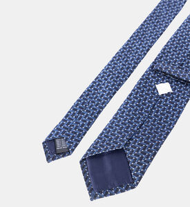 Pointed Tip Jacquard Silk Tie