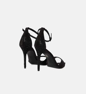 Rhinestone Embellished Stiletto Sandals