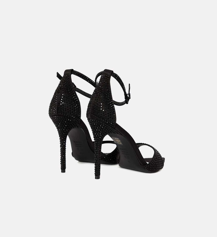 Rhinestone Embellished Stiletto Sandals