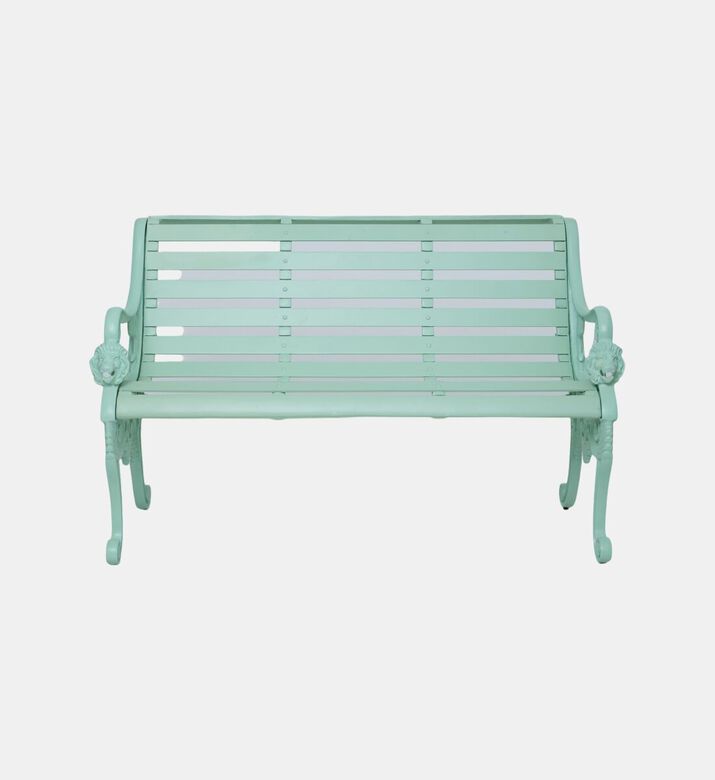 Home Deco and More Sandringham Aluminum Bench, Green, Packshot View