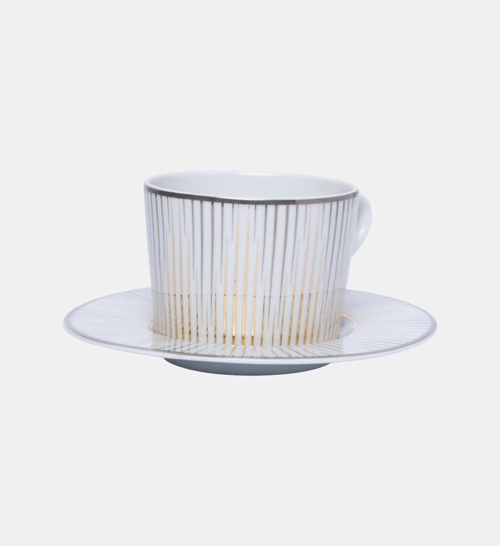 Glint Porcelain Gold Details Tea Cup Saucer Set