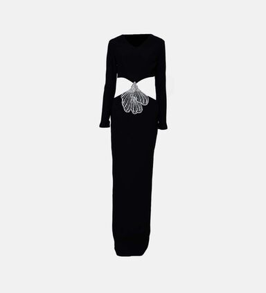 Cutout Embellished Gown