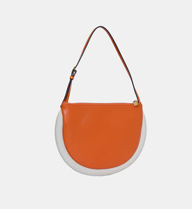 حقيبة كتف جلد بشكل قمر