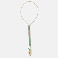 Turquoise Stone Long Extension Choker