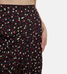 Isabel Marant Polka-dot Print Flared Skirt, Model View