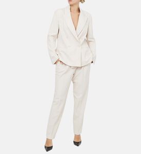 بنطلون مطوي عالي الخصر