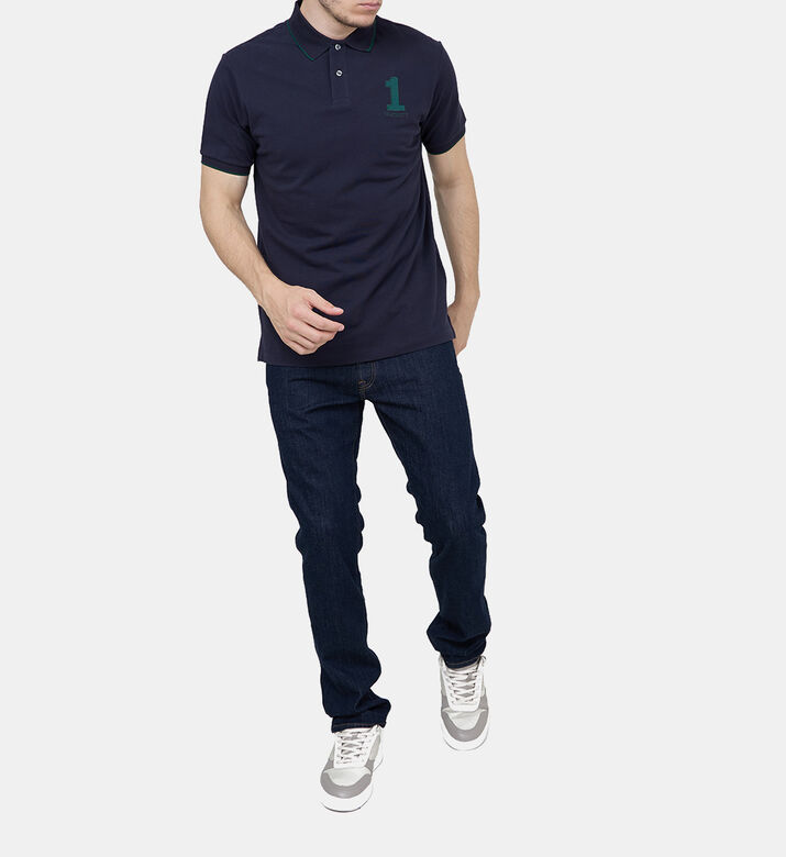 Embroidered Heritage Number Polo Shirt