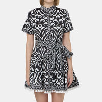 Abstract Printed Mini Dress