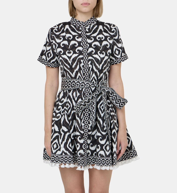Abstract Printed Mini Dress