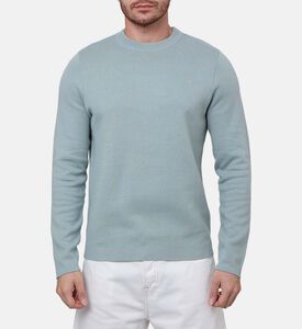 سترة قطن عضوي بياقة دائرية وقصة عادية