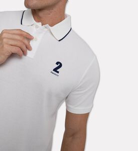 Hackett London Heritage Logo-print Short-sleeve Polo, Off-white, Xl, Model View