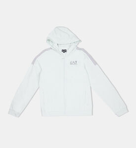 جاكيت رياضي قطن بطبعة شعار وسحاب